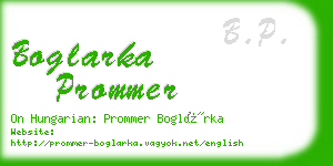 boglarka prommer business card